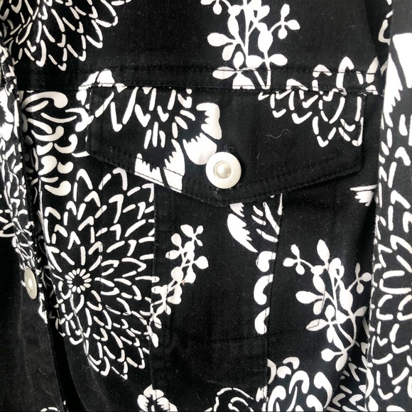 RUBY RD 🖤🤍🖤 black white FLORAL jacket SZ 14 - Picture 6 of 10